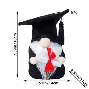 Graduation Season Faceless Doll Cute Doll Black Doctor Hat Party, Ornament F3-3 black men s