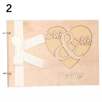 Graduation Sign-in Birthday Guest Book Planners Wedding Wooden 2