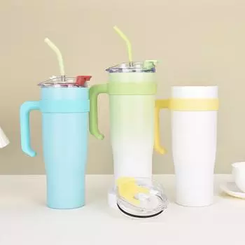 Градуированная автомобильная кружка из нержавеющей стали, двойная вакуумная автомобильная термокружка, портативная большая емкость для льда Bullock Cup 40oz