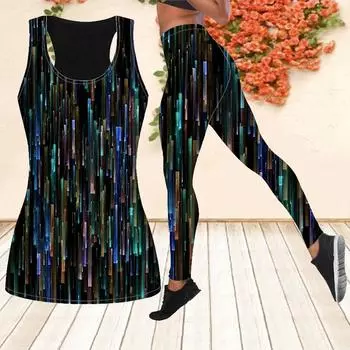 Градуированный прямоугольный принт, наряд для йоги для женщин, модные леггинсы для тренировок, фитнес-спортивные повседневные штаны для йоги XS синий