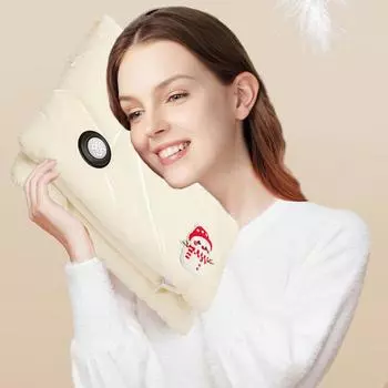 Графеновая грелка для рук, 4 режима нагрева, электрическая грелка для рук, перезаряжаемая через USB, быстродействующая электрическая грелка, зимняя грелка бежевый