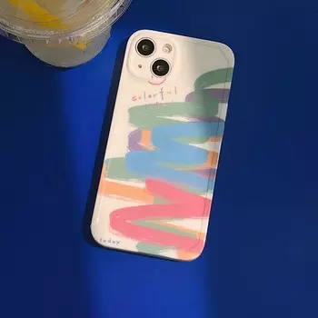 Граффити 2023 Новый силиконовый чехол Imd мягкий красочный смайлик мультяшный милый чехол для телефона для iPhone 14promax Plus 11 12 13 Promax Xsmax X Xr For iphone 14