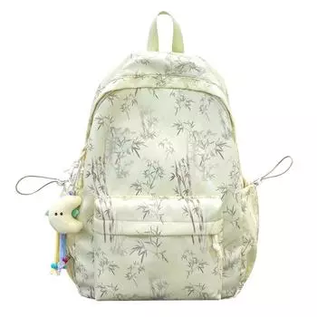 Graffiti Backpack Student Large Capacity School Bag Unisex Tie-Dye Printed Backpack светло-желтого
