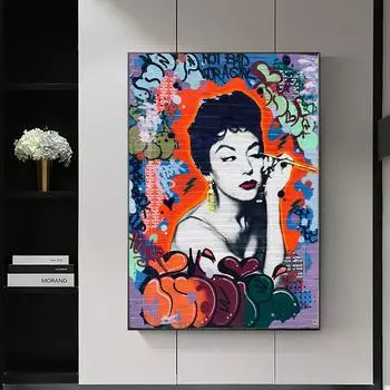 Граффити Художественная Фигура Граффити Живопись Художественный Плакат Картина Маслом Украшение Живопись Настенная Роспись Гостиной 21cm30cm NoFrame