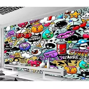 Граффити Настенная Роспись Европейская Ручная Роспись Граффити Фреска Подходит Для Спальни Гостиной Ресторан Обои 200 cm(W) x 140 cm(H)