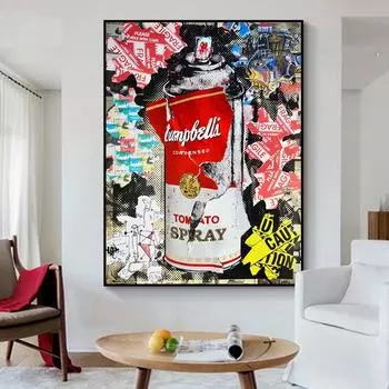 Граффити томатный спрей плакат поп-настенная картина маслом украшение на стену дома висит картина 21cm30cm NoFrame