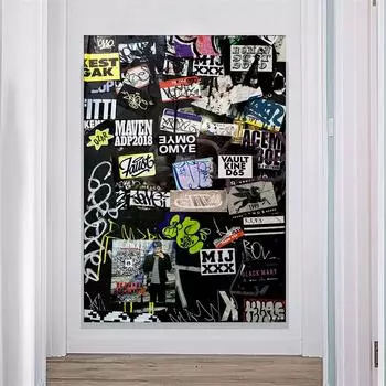 Граффити Улица Поп-Арт Забавная Фигура Абстрактная Картина Маслом Печать Плакатов Настенная Живопись Гостиная Дома 21cm30cm NoFrame