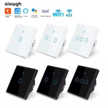 Граффити Wi-Fi умный переключатель домашняя умная беспроводная панель управления Alexa Voice Glass сенсорный переключатель