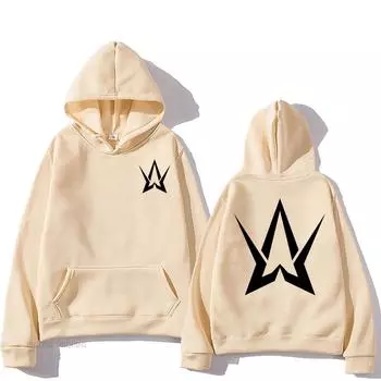 Графическая одежда Alan-Walker Rapper Графические толстовки Тяжелая ментальная мода Унисекс Уличная одежда Зимние флисовые свитера с капюшоном Толстовка XS белый