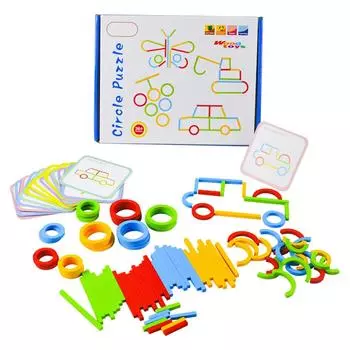 Графические головоломки для раннего детства для тренировки мыслительных способностей, координации движений рук и глаз, цветового восприятия и концентрации внимания One Size