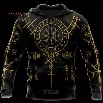 Графические рыцари-тамплиеры Мужская мода 3D принт толстовка с капюшоном Спортивные толстовки с капюшоном с принтом Карман спереди Весна Осень толстовка с капюшоном S