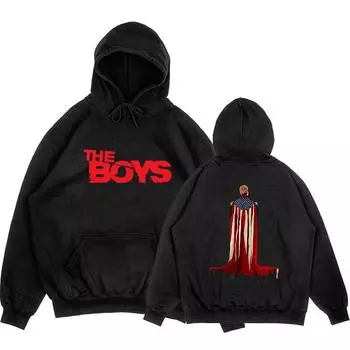 Графические толстовки Homelander Movie The-Boys Толстовки Streetwear Hip Hop Casual Long Sleeve Winter Pullovers Men Hoodie XS белый