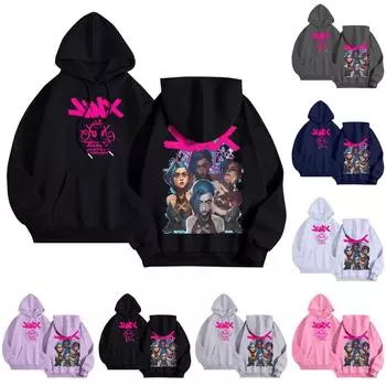 Графические толстовки с капюшоном для женщин Милый пуловер с длинным рукавом Опрятные толстовки с капюшоном с принтом букв Осень-зима M чёрный