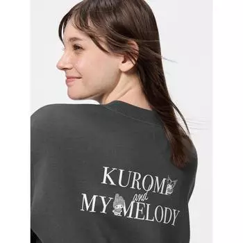 Графический свитер Gu By Uniqlo с персонажами Sanrio 08 DARK GRAY/XS