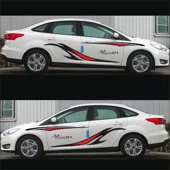 Графика в полоску для грузовика-внедорожника (Две стороны) Виниловые графические наклейки Автомобильные наклейки