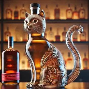 Графин для бутылки виски «Кот» для любителей виски, уникальная бутылка для хранения бурбона, забавный подарок для мужчин, пап, украшение для бара