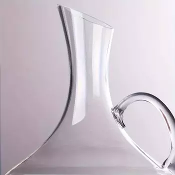 Графин для красного вина с ручкой, стеклянный делитель для вина, инструмент для вина, большой емкости, графин с наклонным горлышком для домашней комнаты, офиса, вечерние, для рождественской долины 1pc