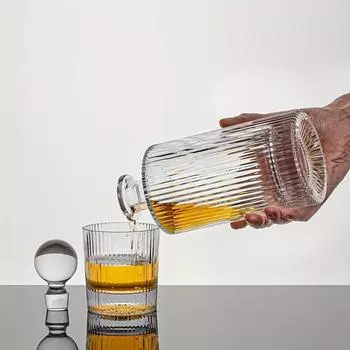 графин для виски и стеклянная пробка, квадратный графин для виски, бурбона, бренди, ликера и рома, вина, аксессуары 1pc