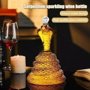 Графин для виски в виде змеи, забавная бутылка в виде животного для любителей виски, контейнер для хранения виски