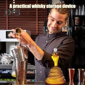 Графин для виски в виде змеи, забавная бутылка в виде животного для любителей виски, контейнер для хранения виски, подарок на новоселье для любителя виски, папы, мужа, парня белый