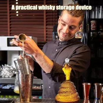 Графин для виски в виде змеи, забавная бутылка в виде животного для любителей виски, контейнер для хранения виски, подарок на новоселье для любителя виски, папы, мужа, парня белый