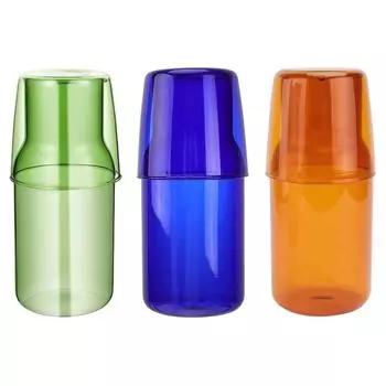 Графин для воды, стеклянная бутылка для холодной и горячей воды, набор чашек, прикроватный кувшин для воды, высокая термостойкость, кувшины для напитков, бутылка зелёный