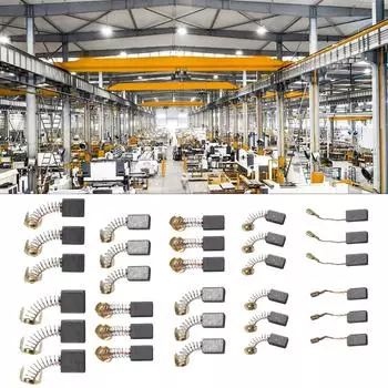 Графитовые угольные щетки для замены трансмиссии 10 размеров 30 шт./комплект