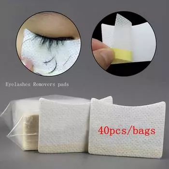 Grafting Eyelash Sticker Eyelash Remover Pads False Eyelash Glue Remover Eyelash Extension Patches 40pcs/set