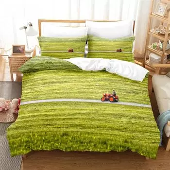 Grain harvester 3D Digital Bedding Set,Duvet Cover + Pillowcase,Popular Style 2/3 pcs.(No padding No sheet) queen bedding set EU single(135x200cm)&set