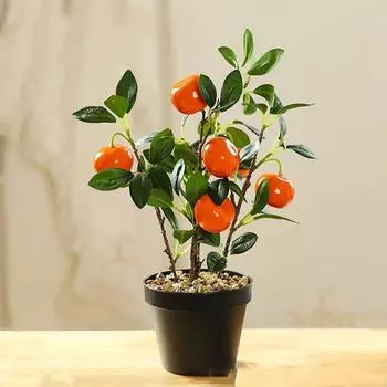 Гранат, апельсины, лимоны, искусственное растение бонсай, искусственное апельсиновое дерево, декоративный домашний декор Style 2