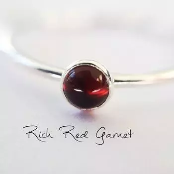 Гранатовое кольцо, гранатовое кольцо, кольцо с натуральным драгоценным камнем, камень января, гранат, кольцо с драгоценным камнем, красный, гранатовый камень, подарок Us 4 красный