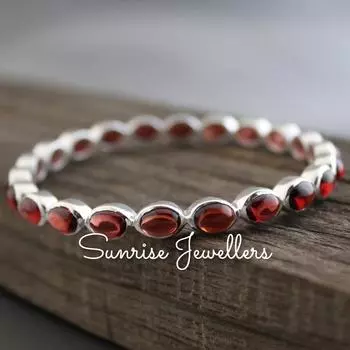 Гранатовый браслет, браслет с камнем по рождению, браслет с драгоценными камнями для женщин, подарок для мамы, персонализированные подарки на день рождения, браслет на день рождения, подарок для нее Free Size красный