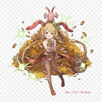 Granblue Fantasy Anzu Futaba Idolmaster Золушка, термопереносная печать, виниловые нашивки, наклейки для одежды, аппликации «сделай сам», моющиеся нашивки