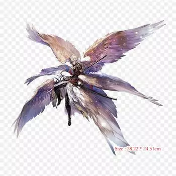 Granblue Fantasy Lucifer Granblue Fantasy Rage Of Baha Утюг на теплопередаче Печать Виниловые нашивки Наклейка для одежды DIY Аппликации Моющиеся нашивки