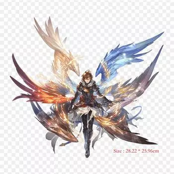 Granblue Fantasy Sandalphon гладить на термопереносной печати виниловые нашивки наклейки для одежды DIY аппликации моющиеся нашивки