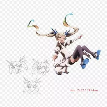 Granblue Fantasy The Animation Granblue Fantasy The Id Утюг на теплопередаче Печать Виниловые нашивки Наклейка для одежды DIY Аппликации Моющиеся нашивки