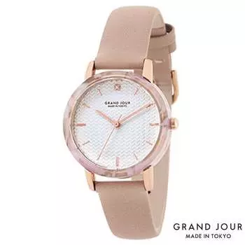 GRAND JOUR Унисекс MJGJQA06-PI (Женские часы бренда GRANDJOUR, сделанные в ТОКИО Sun Flame) часы