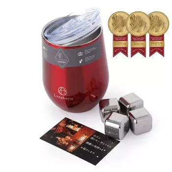 Grand Prix Recommended by TV Ice Ice Cube Stainless Steel Vacuum double structure that can be used for both HOT Double 360mL size Clear Ruby [Beer