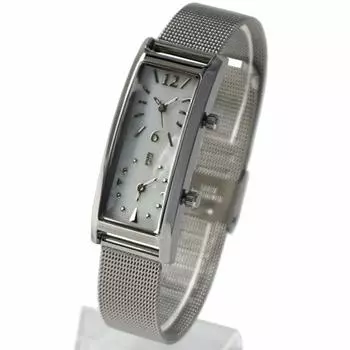 [GRANDEUR] Женские часы GRANDEUR Dual Time с тонким сетчатым ремешком из нержавеющей стали GSX048W11, легкие, 45 г