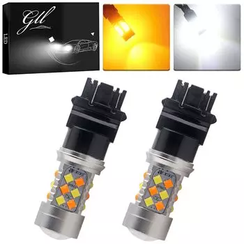 Grandview T25 3157 Double LED, White, Amber, Switching, 2 Colors, 30 Links, Turn Signal T25 3157 Double