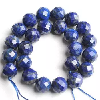 Граненые бусины из камня лазурита, круглые свободные бусины-разделители для изготовления ювелирных изделий 7,5 дюймов 6/8 мм 6mm