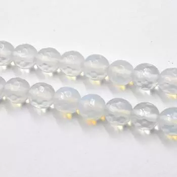 Граненые опаловые бусины, круглые свободные бусины с драгоценными камнями для изготовления ювелирных изделий, 15,5 дюймов, размер выбора 4/6/8/10/12, сделай сам, для браслета, шеи Dia 4mm