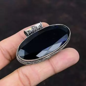 Граненый кулон с иолитом, винтажный кулон, ювелирные изделия из драгоценных камней высшего качества, подвеска из стерлингового серебра 925 пробы, новый кулон ручной работы, подарок для мамы