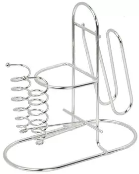 Granty Toothbrush Stand Silver 141 x 72 x 144mm Toothbrush Tube Cup Stand WM-302