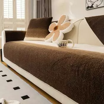 Гранулированная кашемировая подушка для дивана, зимняя высококачественная утолщенная плюшевая крышка для дивана, противоскользящая и пыленепроницаемая, универсальная ткань, полотенце 70x70cm