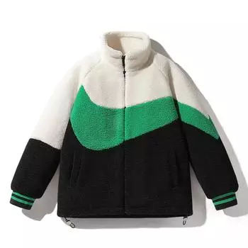 Гранулированный бархатный свитер Мужская зима плюс бархат Мужской Свободный корейский застежка-молния Воротник Кардиган Jacke M чёрный