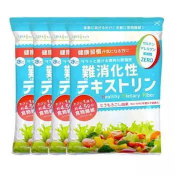 Гранулы LOHAStyle Indigestible Dextrin 2 кг x 4 диетические волокна Легко растворяются Сделано во Франции Изготовлено из кукурузы (500г пакеты) Растворимый в воде. Без добавок.