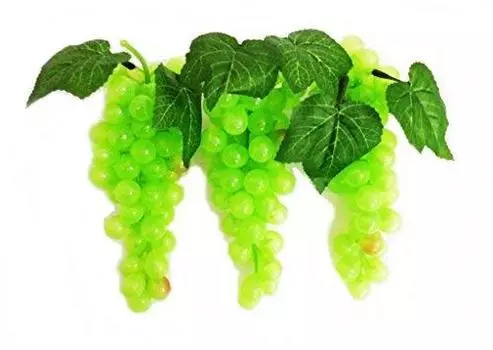 Grape Grape Sample Realistic Food Sample Fruit Display Decoration Set of 3 /V517 (Green/Green)