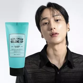 Крем для придания объема вьющимся волосам Graphen Jeju Seawater Volume Up Curl Cream 180 мл 1+1 Special, корейские средства для волос