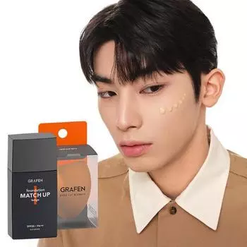 Graphen Matchup Foundation 40ml main product + puff special set (choose 1 of 3 types) ivory